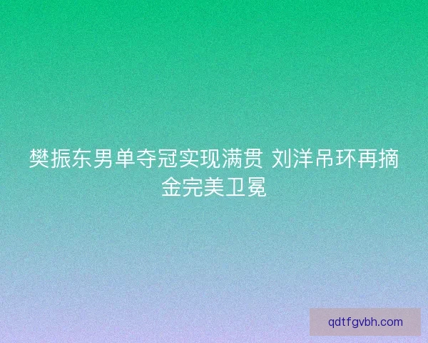 樊振东男单夺冠实现满贯 刘洋吊环再摘金完美卫冕 樊振东男单夺冠实现满贯 刘洋吊环再摘金完美卫冕